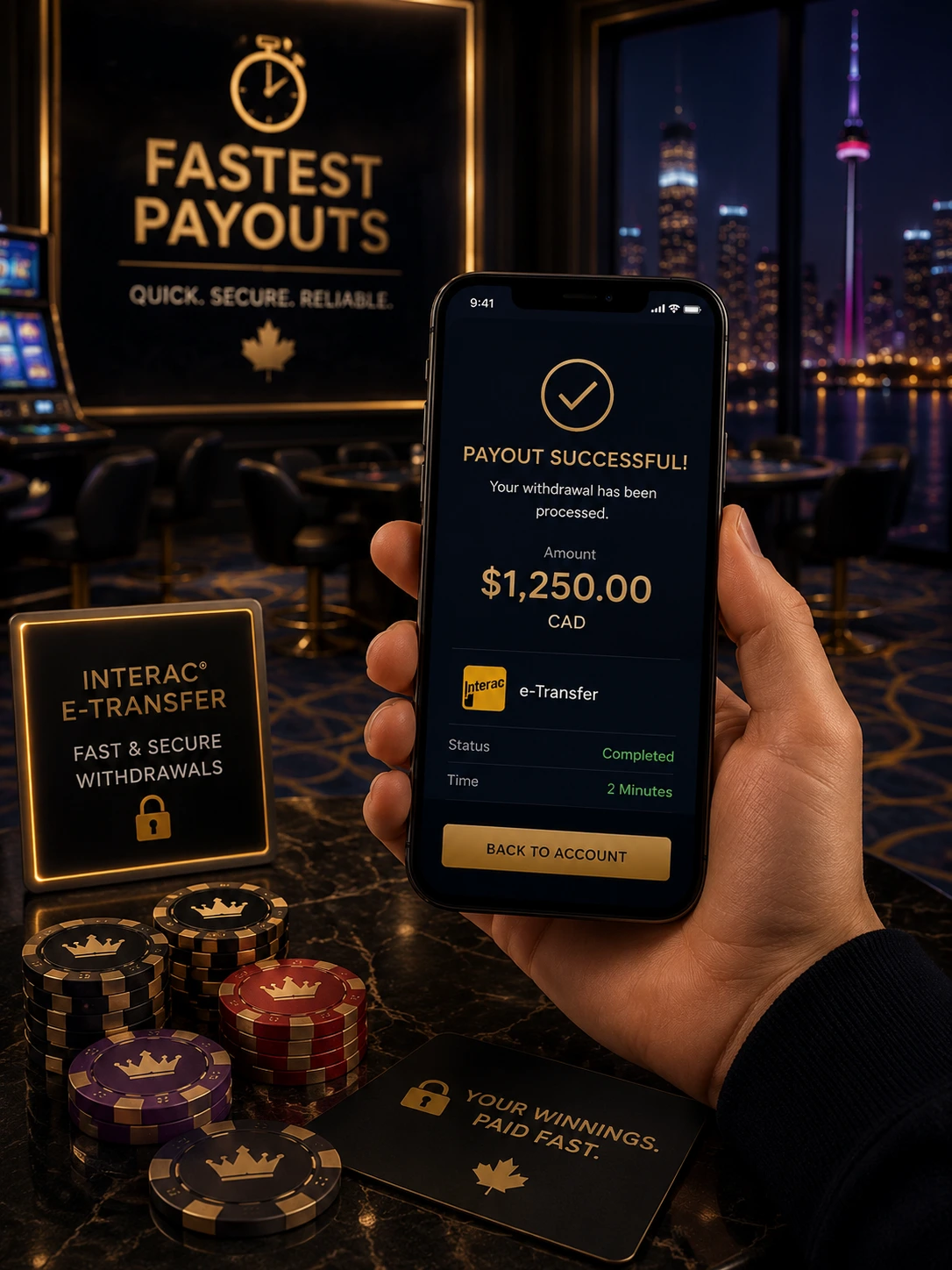 Fastest payout online casinos for Canadian players